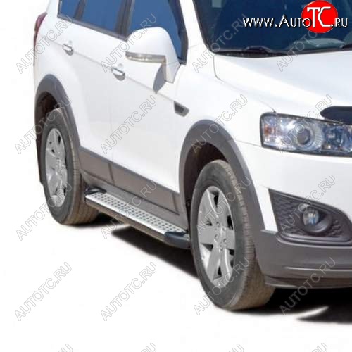 29 899 р. Порожки для ног Бумер (алюминий) Chevrolet Captiva 1-ый рестайлинг (2011-2013)  с доставкой в г. Белгород