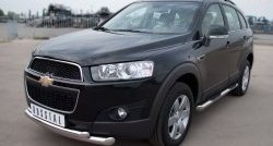 18 899 р. Защита переднего бампера (2 трубыØ76 и 63 мм, нержавейка) SLITKOFF Chevrolet Captiva 1-ый рестайлинг (2011-2013)  с доставкой в г. Белгород. Увеличить фотографию 4