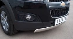 12 499 р. Защита переднего бампера (Ø75х42 мм, нержавейка) Russtal Chevrolet Captiva 1-ый рестайлинг (2011-2013)  с доставкой в г. Белгород. Увеличить фотографию 2