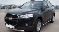 12 499 р. Защита переднего бампера (Ø75х42 мм, нержавейка) Russtal Chevrolet Captiva 1-ый рестайлинг (2011-2013)  с доставкой в г. Белгород. Увеличить фотографию 4