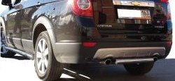 Защита заднего бампера d63.5 мм Металл Дизайн Chevrolet Captiva 1-ый рестайлинг (2011-2013) (полированная нержавейка)