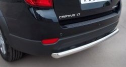 15 349 р. Одинарная защита заднего бампера из трубы диаметром 63 мм SLITKOFF  Chevrolet Captiva (2011-2013) 1-ый рестайлинг  с доставкой в г. Белгород. Увеличить фотографию 2
