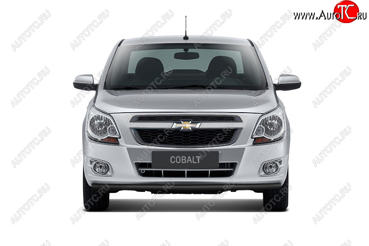 3 369 р. Защита переднего бампера Petroil Tuning (Ø38 мм) Chevrolet Cobalt седан 2-ой рестайлинг (2019-2023) (Сталь с полимерным покрытием в цвет: черный ❞Шагрень❝)  с доставкой в г. Белгород