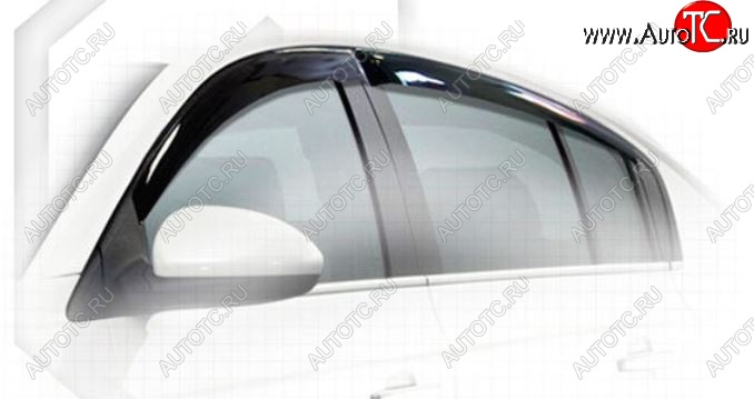 2 199 р. Дефлектора окон CA-Plastiс Chevrolet Cruze J305 хэтчбек дорестайлинг (2009-2012) (Classic полупрозрачный, Без хром.молдинга)  с доставкой в г. Белгород