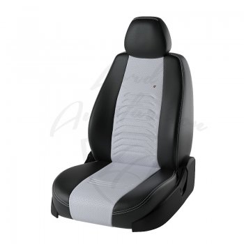 Чехлы для сидений Lord Autofashion Денвер (экокожа) Chevrolet Cruze J300 седан дорестайлинг (2009-2012) (Черный, вставка белая)