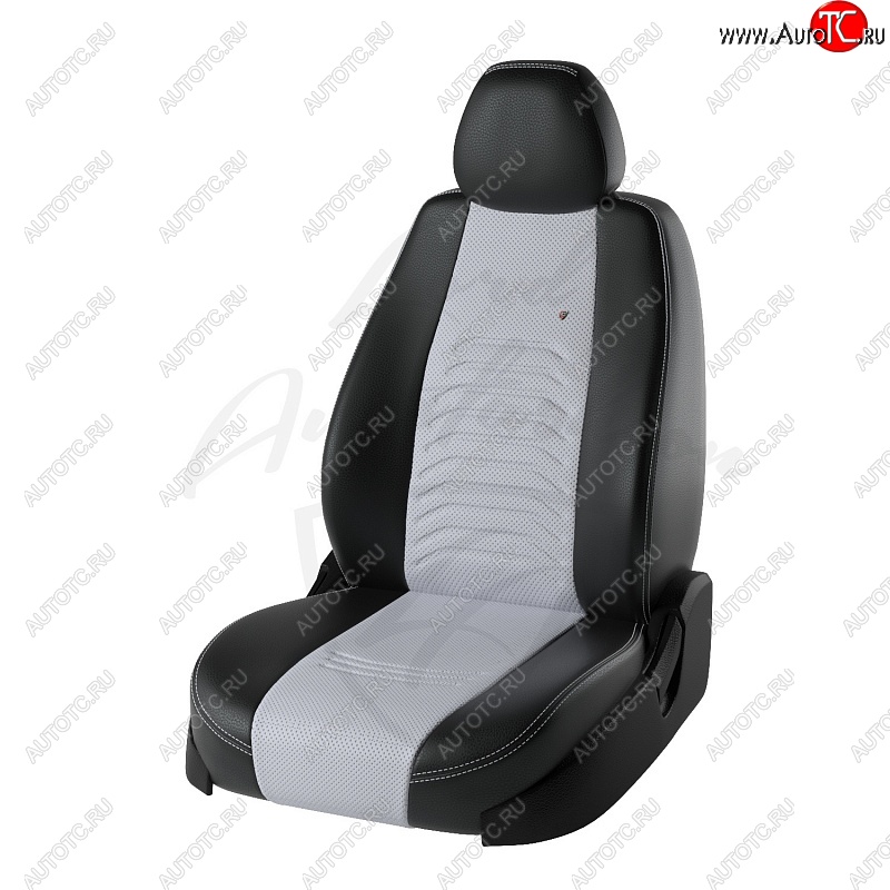 10 899 р. Чехлы для сидений Lord Autofashion Денвер (экокожа) Chevrolet Cruze J300 седан дорестайлинг (2009-2012) (Черный, вставка белая)  с доставкой в г. Белгород