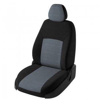 Чехлы для сидений Дублин (жаккард) Chevrolet Cruze J300 седан дорестайлинг (2009-2012) (Черный, вставка Стежок серый)