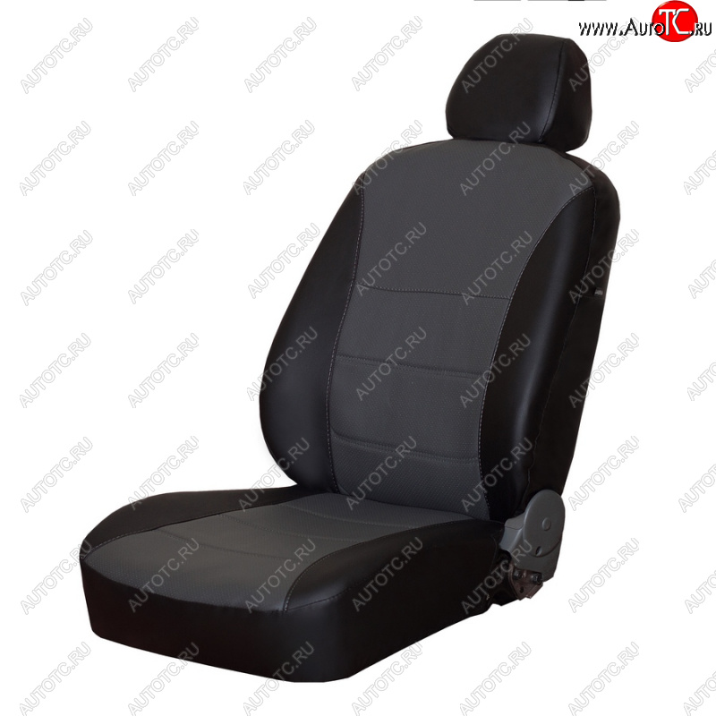 5 699 р. Чехлы на сиденья (экокожа) ПЕТРОВ Орегон Chevrolet Cruze J305 хэтчбек дорестайлинг (2009-2012) (черный/серый)  с доставкой в г. Белгород