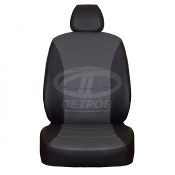 5 699 р. Чехлы на сиденья (экокожа) ПЕТРОВ Орегон Chevrolet Cruze J305 хэтчбек дорестайлинг (2009-2012) (черный/серый)  с доставкой в г. Белгород. Увеличить фотографию 2