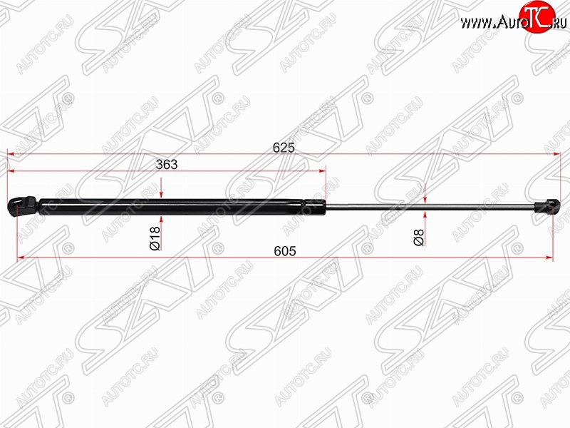 659 р. Газовый упор крышки багажника SAT  Chevrolet Cruze  J305 (2009-2012) хэтчбек дорестайлинг  с доставкой в г. Белгород
