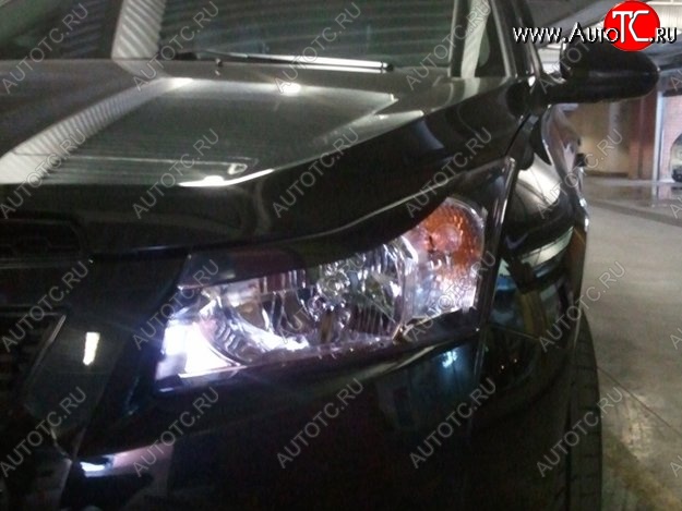 999 р. Реснички на фары CT Chevrolet Cruze J308 универсал рестайлинг (2012-2015) (Неокрашенные)  с доставкой в г. Белгород