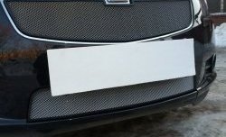 1 559 р. Нижняя сетка на бампер Russtal (хром) Chevrolet Cruze J300 седан дорестайлинг (2009-2012)  с доставкой в г. Белгород. Увеличить фотографию 5