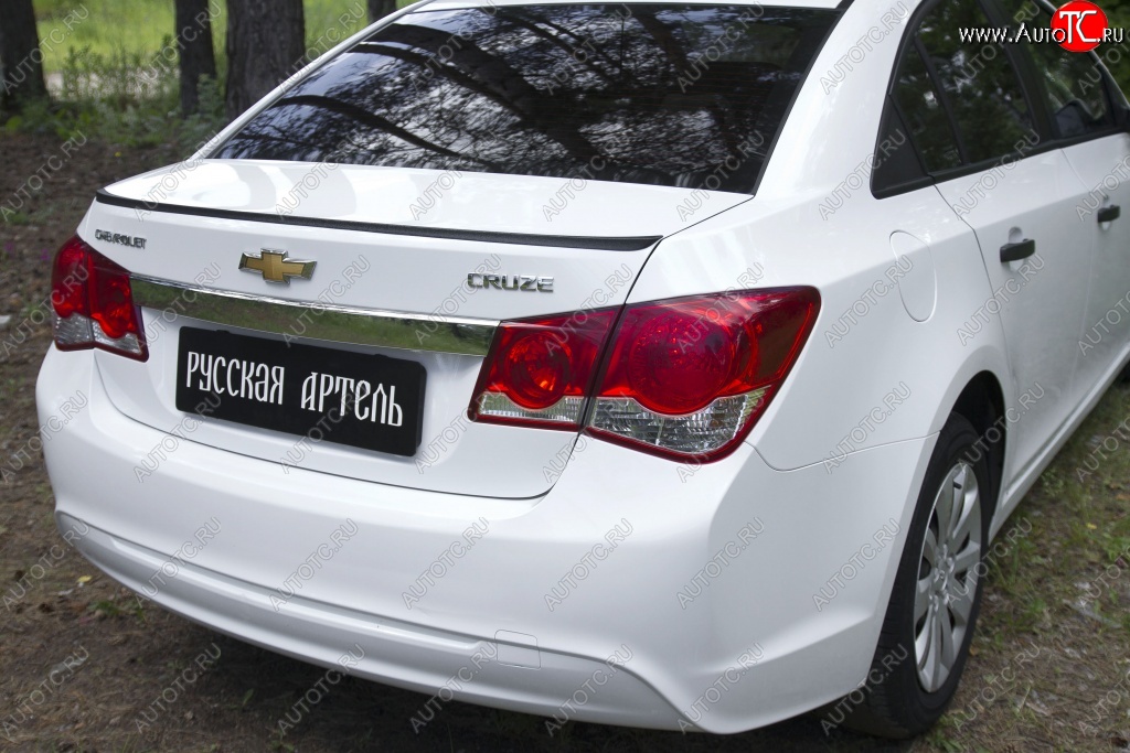 1 919 р. Лип спойлер RA  Chevrolet Cruze  J300 (2009-2015) седан дорестайлинг, седан рестайлинг (Неокрашенный)  с доставкой в г. Белгород