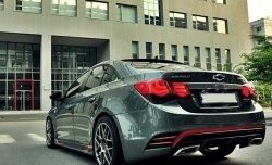 7 799 р. Задний бампер CT v1 Chevrolet Cruze J300 седан рестайлинг (2012-2015) (Неокрашенный)  с доставкой в г. Белгород. Увеличить фотографию 2