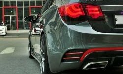 7 799 р. Задний бампер CT v1 Chevrolet Cruze J300 седан рестайлинг (2012-2015) (Неокрашенный)  с доставкой в г. Белгород. Увеличить фотографию 3