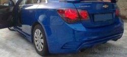 6 699 р. Задний бампер Sport Chevrolet Cruze J300 седан рестайлинг (2012-2015) (Неокрашенный)  с доставкой в г. Белгород. Увеличить фотографию 2
