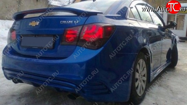 6 699 р. Задний бампер Sport Chevrolet Cruze J300 седан рестайлинг (2012-2015) (Неокрашенный)  с доставкой в г. Белгород