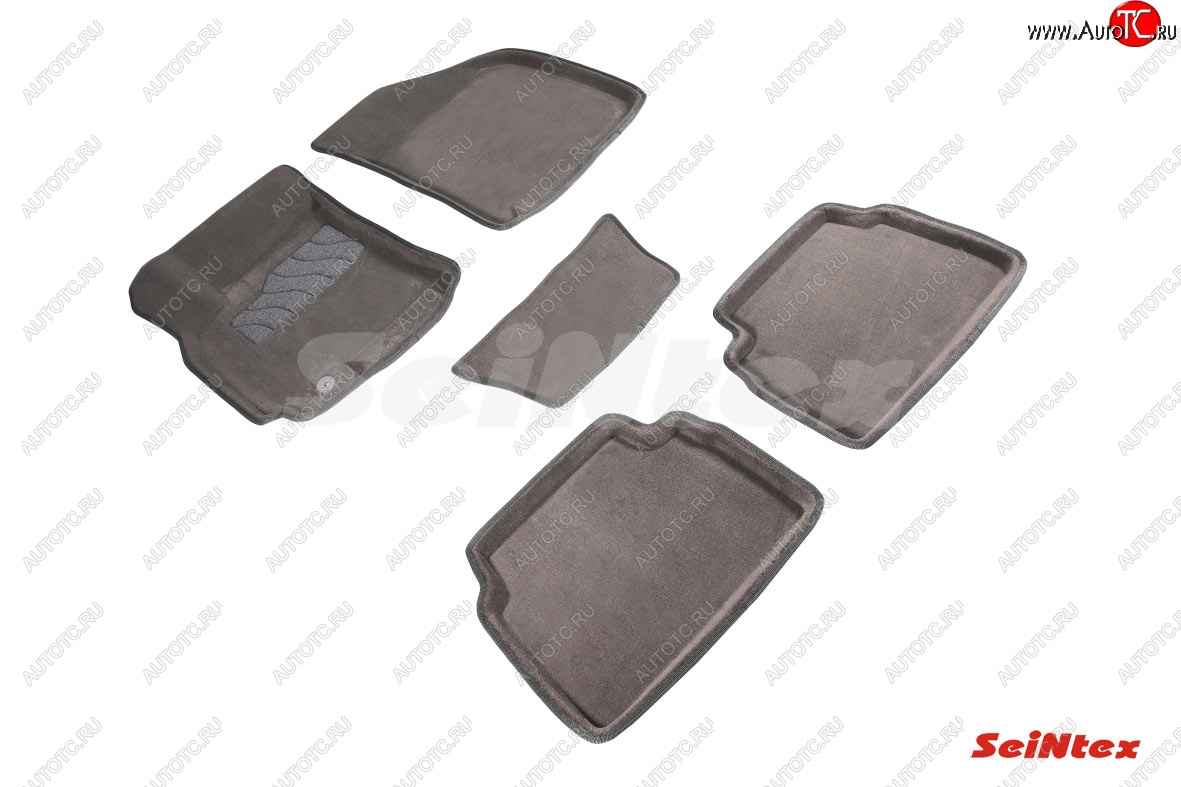 5 499 р. Комплект ворсовых 
 ковриков в салон Seintex (3D) Chevrolet Lacetti седан (2002-2013) (Серый)  с доставкой в г. Белгород