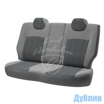 5 399 р. Чехлы для сидений Lord Autofashion Дублин (жаккард) Daewoo Gentra седан (2005-2011) (Серый, вставка Сеул Серый)  с доставкой в г. Белгород. Увеличить фотографию 2