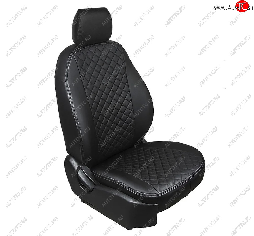 6 449 р. Чехлы Seintex (экокожа/ромб) Daewoo Gentra седан (2005-2011)  с доставкой в г. Белгород