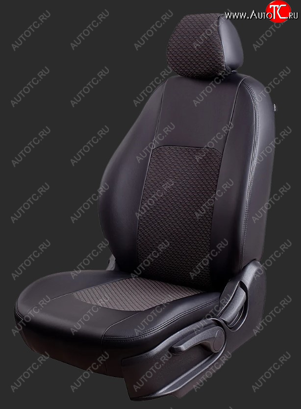 6 649 р. Чехлы для сидений Lord Autofashion Турин (экокожа/жаккард, спинка 60/40+подлокотник, 2 П- и 1 Г-образных подголовника) Daewoo Gentra седан (2005-2011) (Черный, вставка Черный Мокка)  с доставкой в г. Белгород