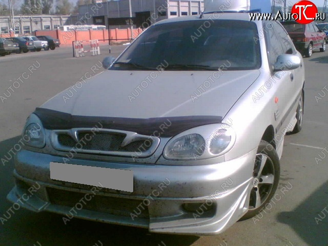 2 249 р. Накладка на передний бампер CT v2 Daewoo Lanos T100 дорестайлинг, седан (1997-2002) (Неокрашенная)  с доставкой в г. Белгород