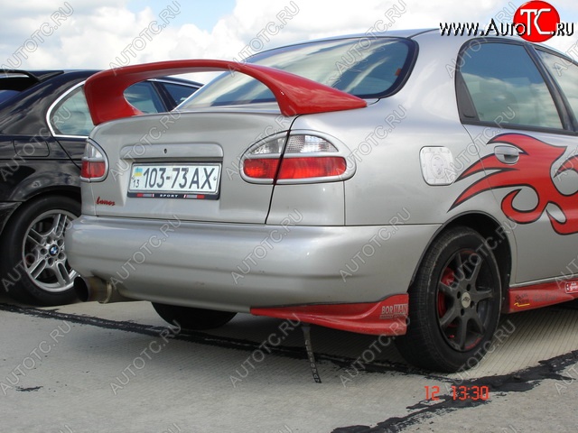 2 949 р. Клыки на задний бампер CT Daewoo Lanos T100 дорестайлинг, седан (1997-2002) (Неокрашенная)  с доставкой в г. Белгород