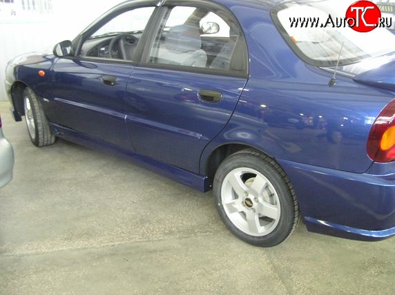 2 349 р. Пороги накладки ATLA Daewoo Lanos T100 дорестайлинг, седан (1997-2002) (Неокрашенные)  с доставкой в г. Белгород