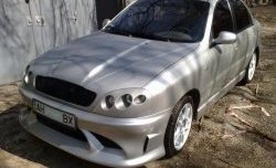 4 399 р. Пороги накладки CT Daewoo Lanos T100 дорестайлинг, седан (1997-2002) (Неокрашенные)  с доставкой в г. Белгород. Увеличить фотографию 2