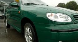 499 р. Комплект ресничек на фары Дельта Chevrolet Lanos T100 седан (2002-2017) (Неокрашенные)  с доставкой в г. Белгород. Увеличить фотографию 2