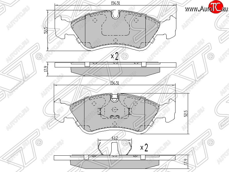 1 099 р. Колодки тормозные SAT (передние) Daewoo Nexia дорестайлинг (1995-2008)  с доставкой в г. Белгород