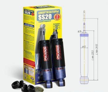 Амортизаторы передние SS20 Chevrolet Niva  2123 (2002-2020), Лада 2123 (Нива Шевроле) (2002-2021), Лада Нива Трэвел (2021-2025) (Шоссе - жесткая подвеска для езды на большой скорости)