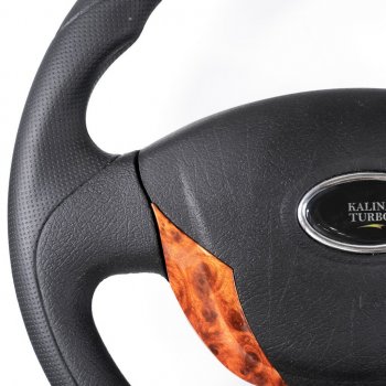 3 299 р. Рулевое колесо Grand Turbo (Ø355 мм) Лада 2123 (Нива Шевроле) дорестайлинг (2002-2008) (Дерево)  с доставкой в г. Белгород. Увеличить фотографию 4