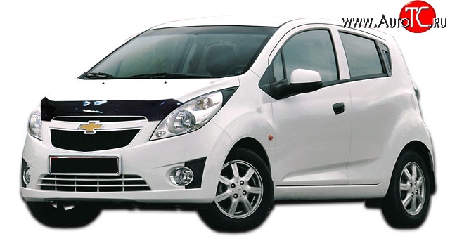 999 р. Дефлектор капота NovLine  Chevrolet Spark  M300 (2010-2015) дорестайлинг  с доставкой в г. Белгород