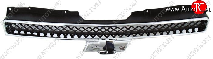 5 199 р. Решётка радиатора SAT (верхняя, хром) Chevrolet Tahoe GMT900 5 дв. (2006-2013) (Неокрашенная)  с доставкой в г. Белгород