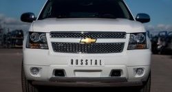 21 499 р. Защита переднего бампера (2 трубыØ76х42 мм, нержавейка) Russtal Chevrolet Tahoe GMT900 5 дв. (2006-2013)  с доставкой в г. Белгород. Увеличить фотографию 4