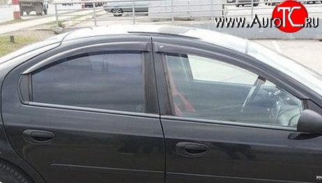 999 р. Комплект дефлекторов окон (ветровиков) 4 шт. Russtal Chrysler Neon (1999-2005)  с доставкой в г. Белгород