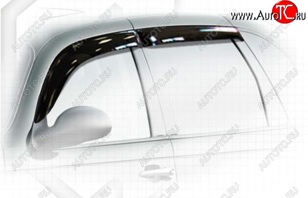 2 079 р. Комплект дефлекторов окон (ветровиков) 4 шт. CA Plastic (полупрозрачные) Chrysler PT Cruiser  рестайлинг (2005-2010) (Classic полупрозрачный, Без хром.молдинга)  с доставкой в г. Белгород
