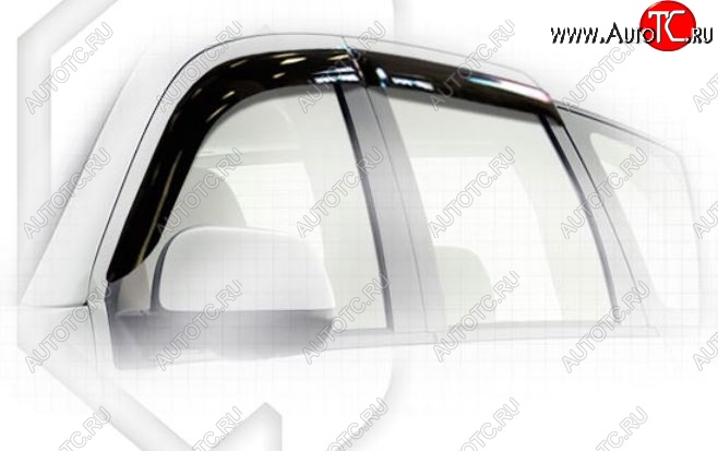 2 159 р. Дефлектора окон CA-Plastiс CITROEN C-crosser (2007-2012) (Classic полупрозрачный, Без хром.молдинга)  с доставкой в г. Белгород