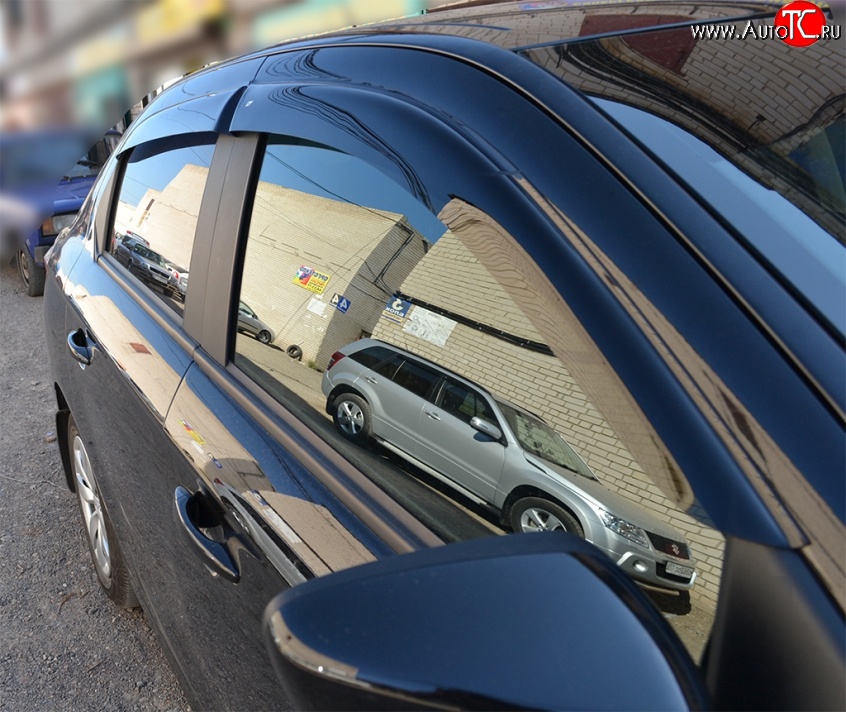 999 р. Комплект дефлекторов окон (ветровиков) 4 шт. (седан) Russtal CITROEN C-elysee дорестайлинг (2012-2017)  с доставкой в г. Белгород