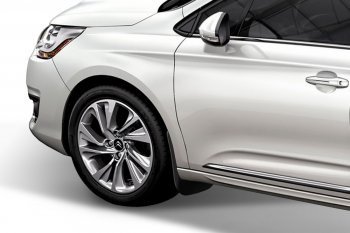1 129 р. Брызговики (седан) Frosch  CITROEN C-elysee  дорестайлинг (2012-2017), Peugeot 301 (2012-2017) (Передние)  с доставкой в г. Белгород. Увеличить фотографию 2