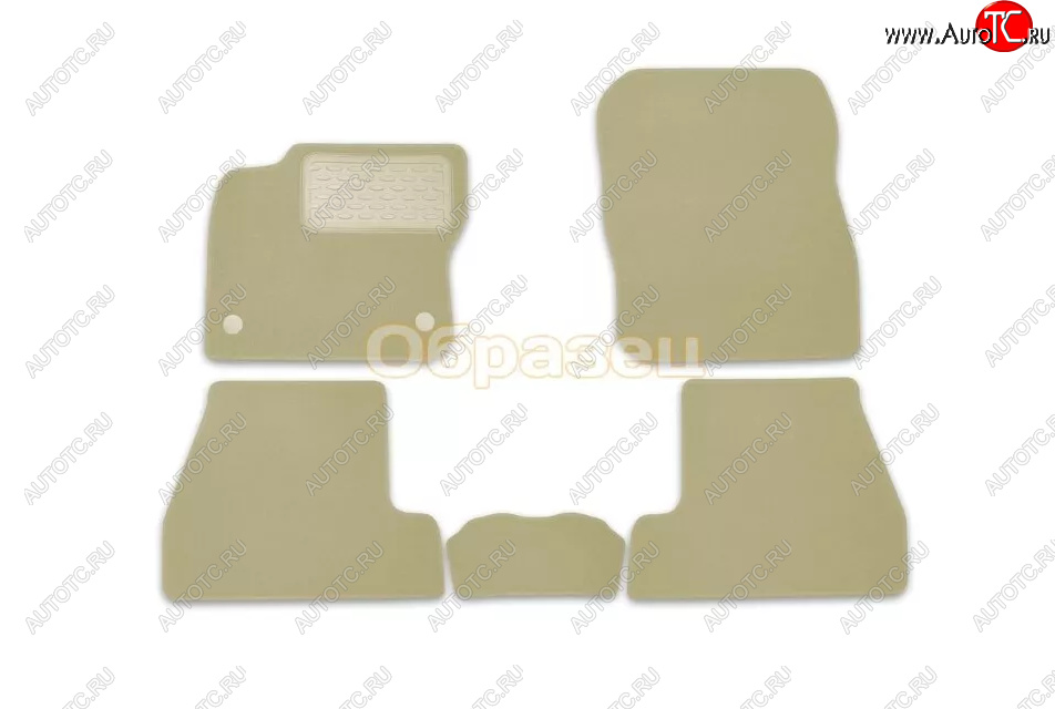 539 р. Комплект ковриков салона Autofamily  CITROEN C1  P (2008-2012) хэтчбэк 5 дв. 1-ый рестайлинг (Цвет: бежевый)  с доставкой в г. Белгород