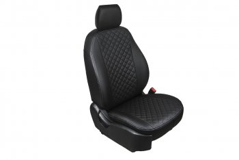 Чехлы для сидений (экокожа) SeiNtex CITROEN C4 B7 седан рестайлинг (2015-2022) (черный)