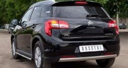 12 999 р. Защита заднего бампера (Ø75x42 мм, нержавейка) Russtal CITROEN C4 aircross (2012-2017)  с доставкой в г. Белгород. Увеличить фотографию 3