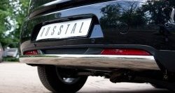 12 999 р. Защита заднего бампера (Ø75x42 мм, нержавейка) Russtal CITROEN C4 aircross (2012-2017)  с доставкой в г. Белгород. Увеличить фотографию 4