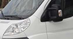 709 р. Накладки на зеркала RA CITROEN Jumper 250 (2006-2014) (Поверхность шагрень)  с доставкой в г. Белгород. Увеличить фотографию 4