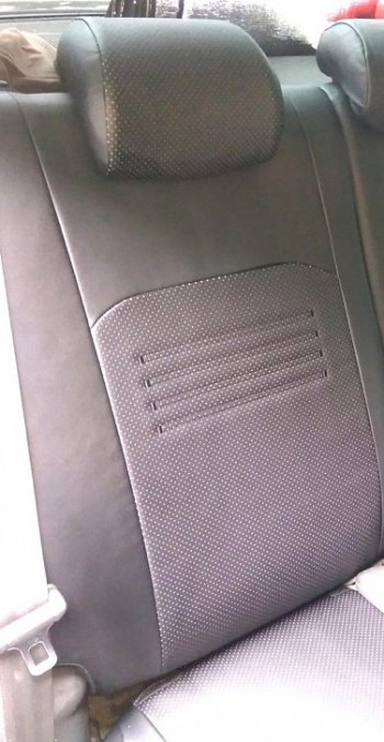 6 799 р. Чехлы для сидений Lord Autofashion Турин (экокожа) Daewoo Gentra седан (2005-2011) (Чёрный, вставка чёрная)  с доставкой в г. Белгород. Увеличить фотографию 3