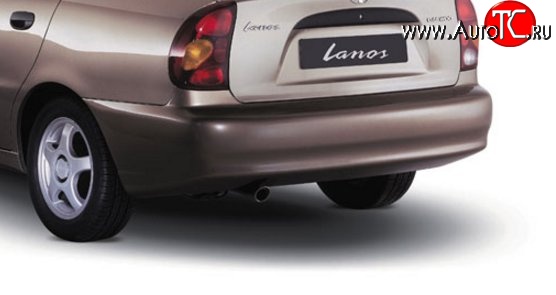 4 749 р. Задний бампер Стандартный (Тайвань) Chevrolet Lanos T100 седан (2002-2017) (Окрашенный)  с доставкой в г. Белгород
