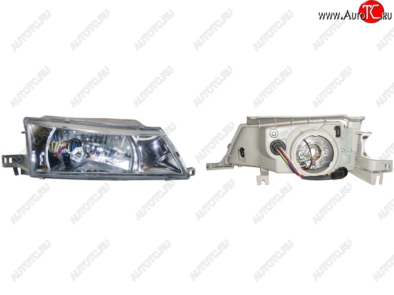 2 899 р. Правая передняя фара SAT (хрусталь) Daewoo Nexia дорестайлинг (1995-2008)  с доставкой в г. Белгород