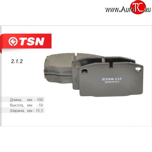 619 р. Колодки дискового тормоза TSN (передние) Daewoo Nexia дорестайлинг (1995-2008)  с доставкой в г. Белгород